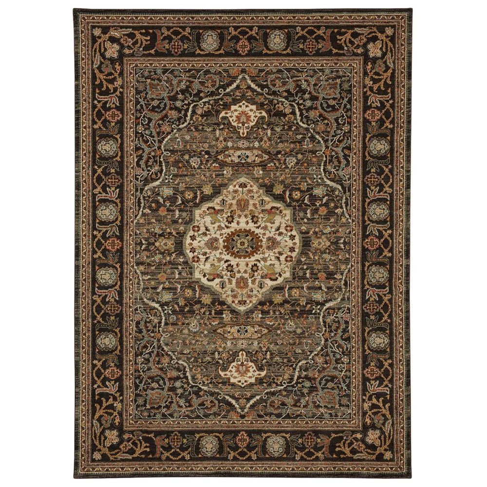Karastan Spice Market Petra 90661-09097 5"3" x 7"10" Charcoal Area Rug, , large