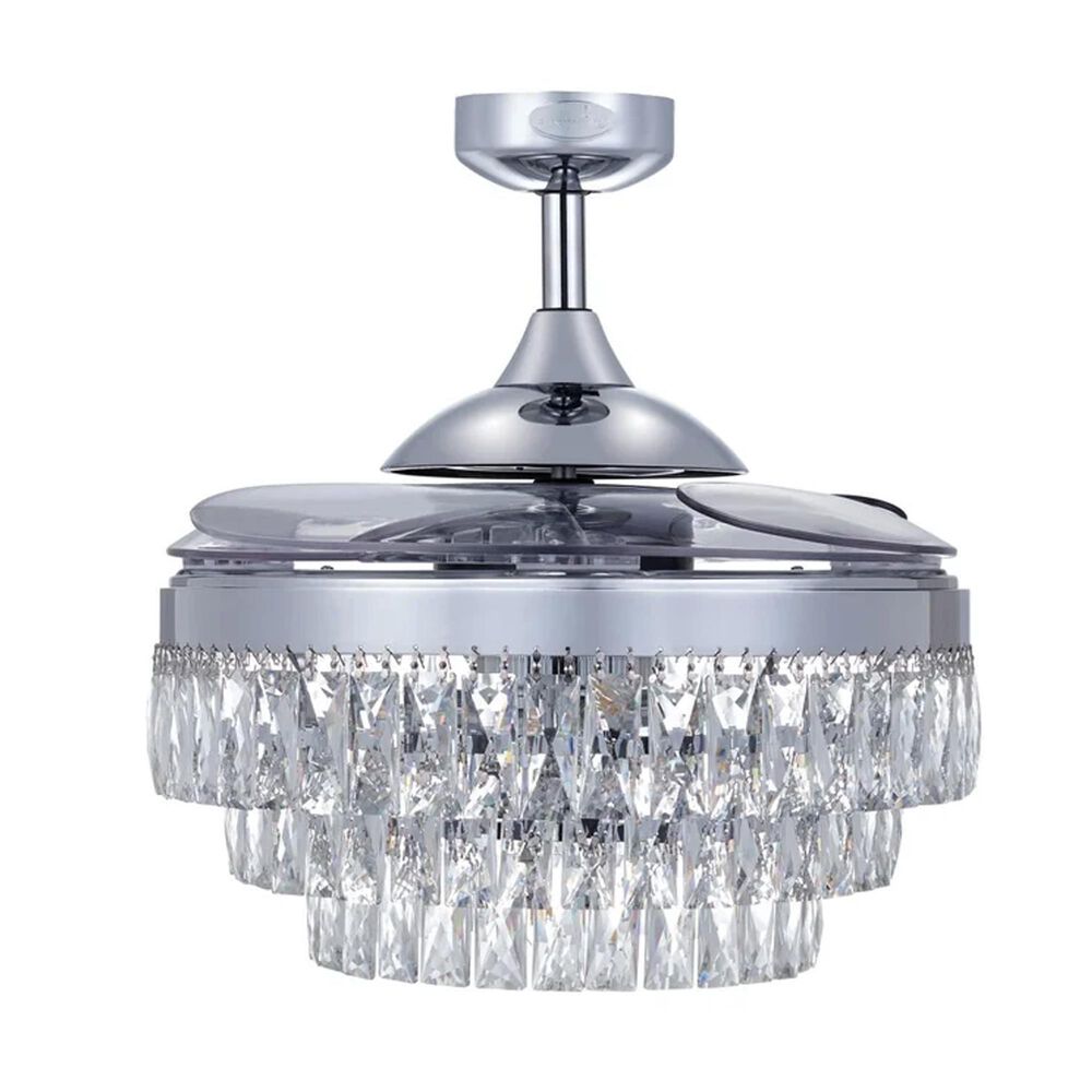 Beacon Lighting Veil 48&quot; Ceiling Fan with Clear Blades in Chrome, , large