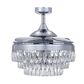 Beacon Lighting Veil 48" Ceiling Fan with Clear Blades in Chrome, , large