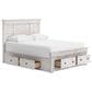 Ashley Makidern Queen Storage Bed with Six Drawers in Whitewash, , large