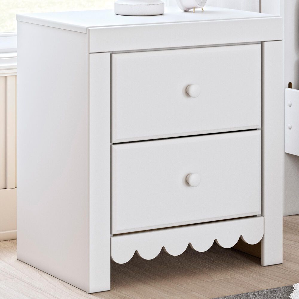 Ashley Mollviney 2-Drawer Nightstand in Matte White, , large