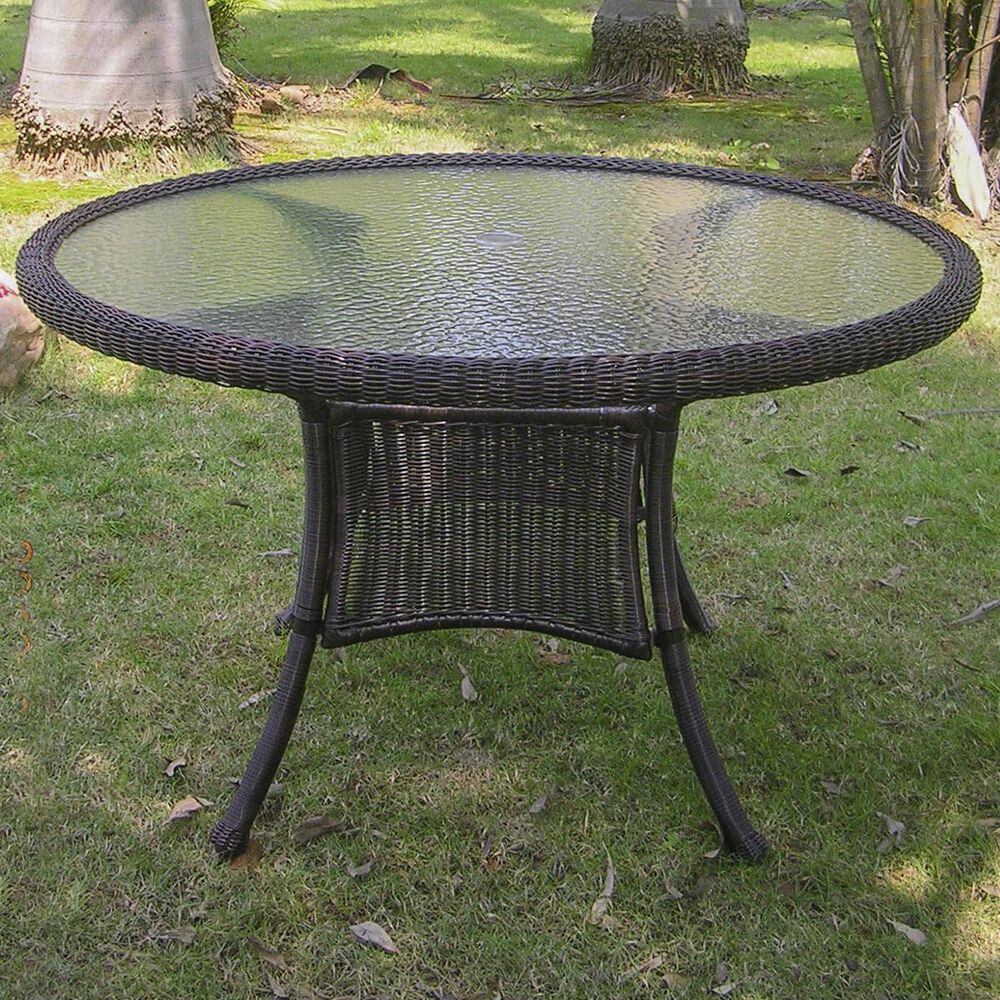 International Caravan Riviera 5-Piece Outdoor Dining Set in Antique Pecan, , large