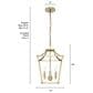 Hunter Laurel Ridge 12" 4-Light Lantern Pendant in Alturas Gold, , large