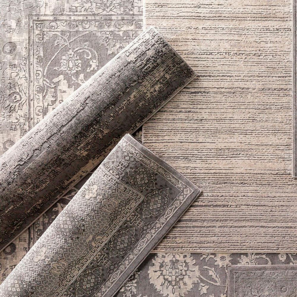 Surya Tibetan TBT-2300 7&#39;10&quot; x 10&#39;3&quot; Charcoal, Ivory and Khaki Area Rug, , large