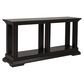Santa Fe Rustic Pedestal Console Table in Antique Black Brown, , large