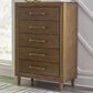 Ashley Lyncott 5-Drawer Chest in Brown, , large