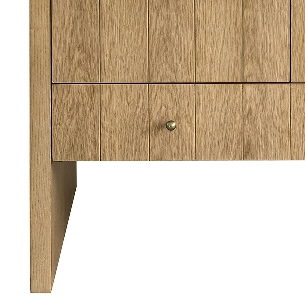 James Martin Vanities Hudson 36&quot; Single Bathroom Vanity in Light Natural Oak with 3 cm Arctic Fall Solid Surface Top and Rectangular Sink, , large