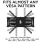 Secura Full Motion Wall Mount for 42" - 90" Flat-Panel TVs in Black, , large