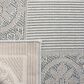 Safavieh Martha Stewart Cyprus 5"5" x 7"7" Aqua and Cream Area Rug, , large