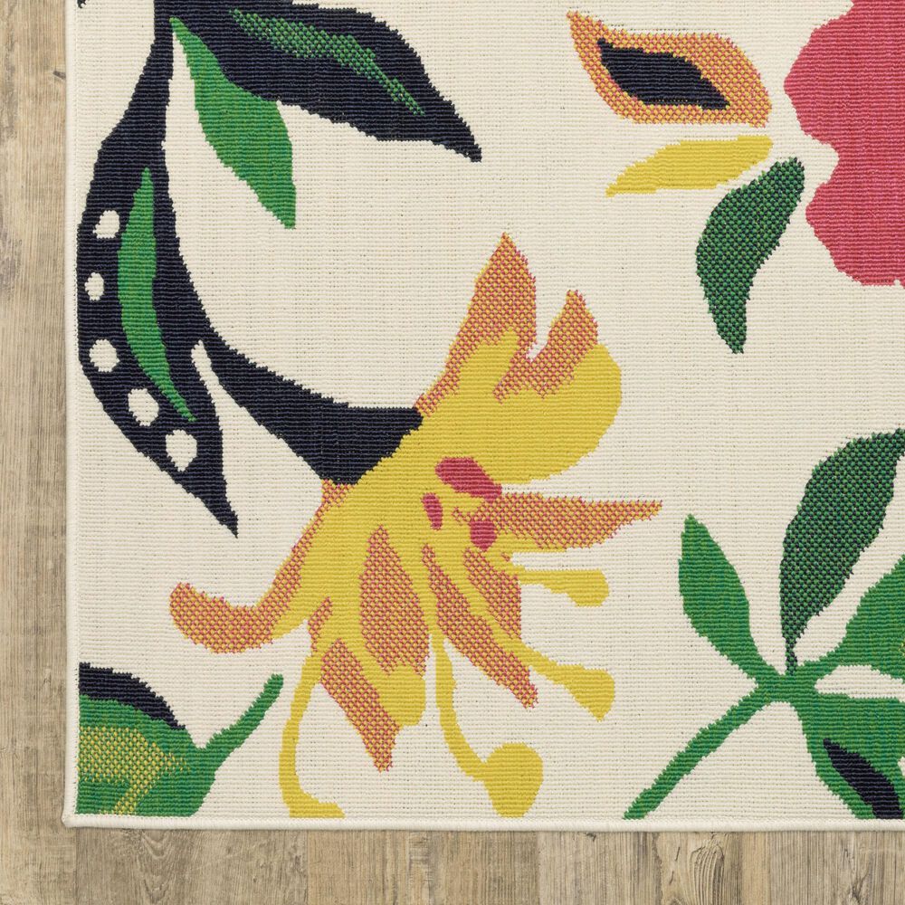 Oriental Weavers Havana HAV02 Ivory and Multicolor 3'3" x 5' Indoor/Outdoor Area Rug, , large