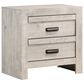 Crown Mark Valor 2-Drawer Nightstand in Light Gray, , large