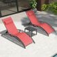 HOMLUX 3-Piece Standard Patio Chaise Lounge Set in Terra, , large