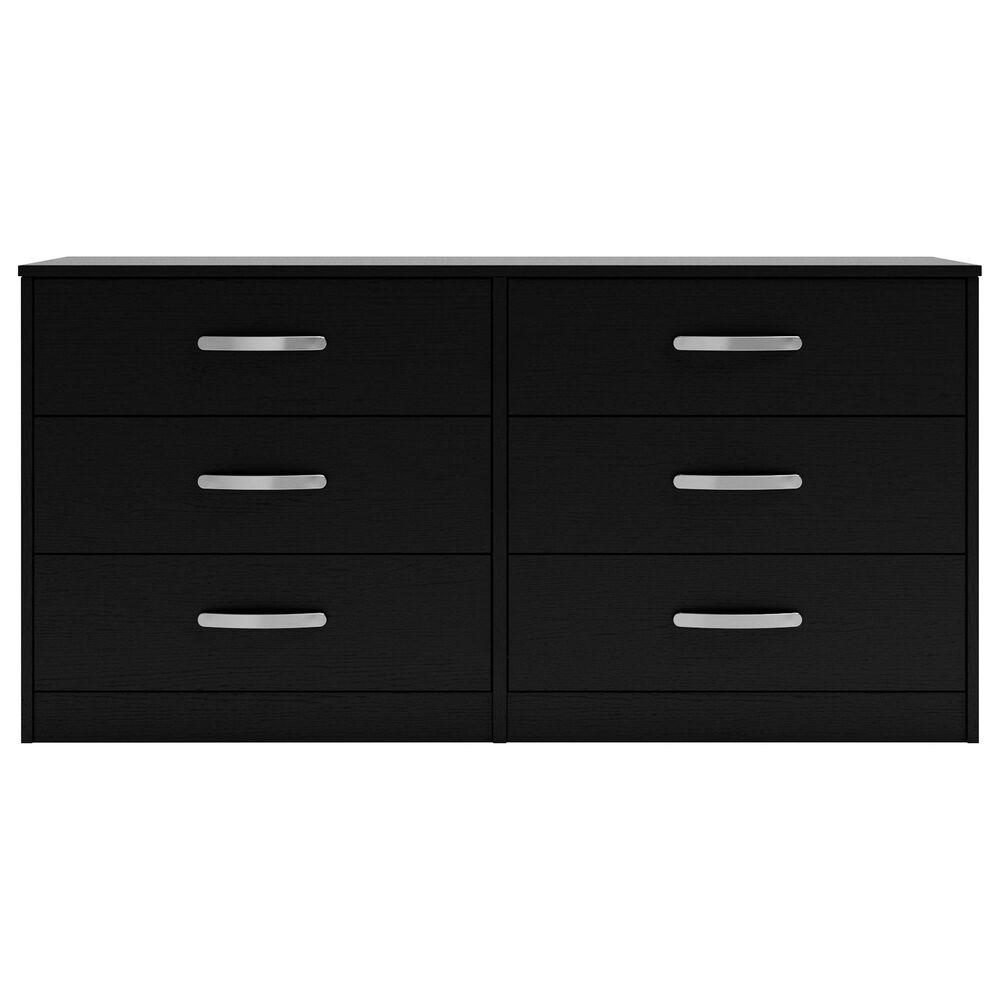 Ashley Finch 6-Drawer Dresser in Black, , large