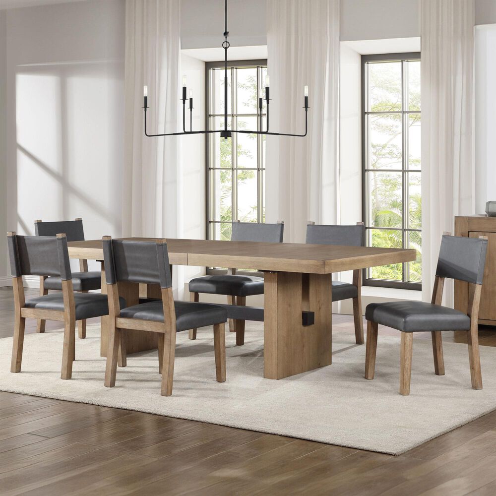 Crystal City  7-Piece Dining Set in Brown and Gray, , large