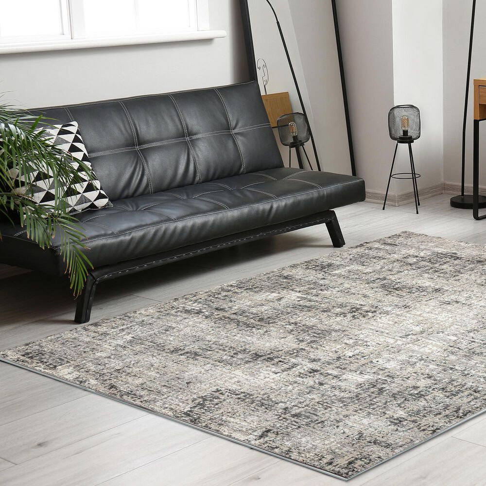 Radici USA Livigno Transitional 5&#39;3&quot; x 7&#39;3&quot; Grey Area Rug, , large