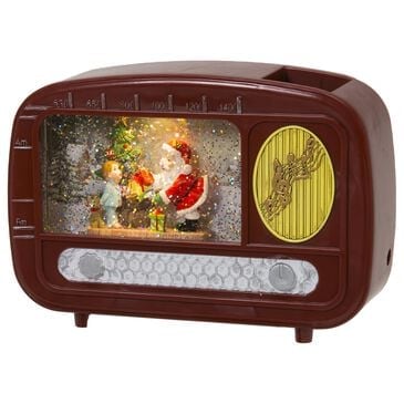 The Gerson Company 5.5" Radio Santa Water Globe in Red, , large