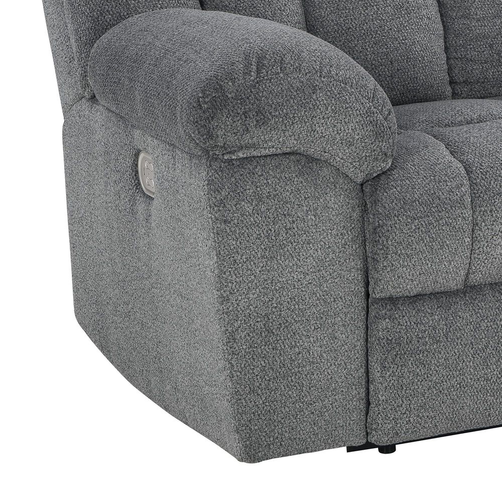 Ashley Tip-Off Power Reclining Loveseat in Slate, , large