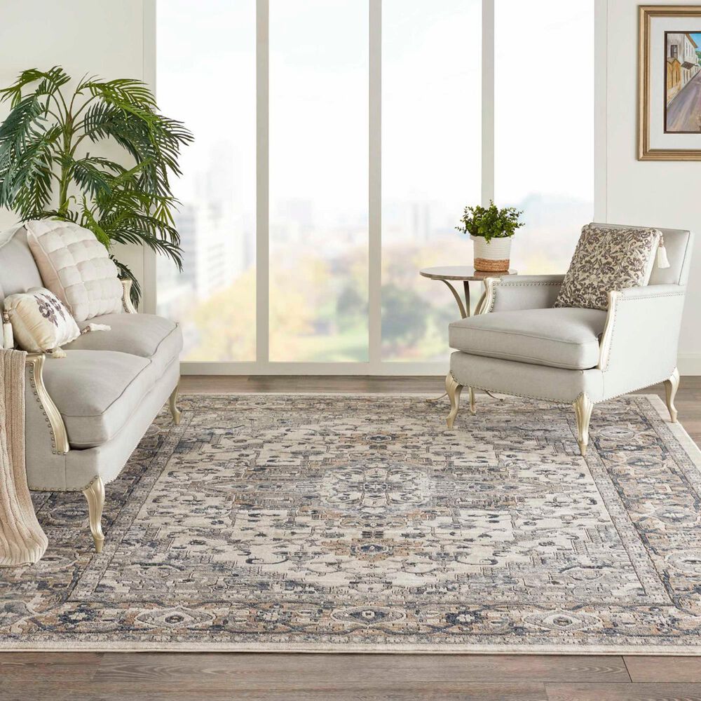 Nourison Quarry 7&#39;10&quot; x 9&#39;10&quot; Ivory and Grey Area Rug, , large