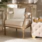 Baxton Studio Clemence Arm Chair in Ivory, , large