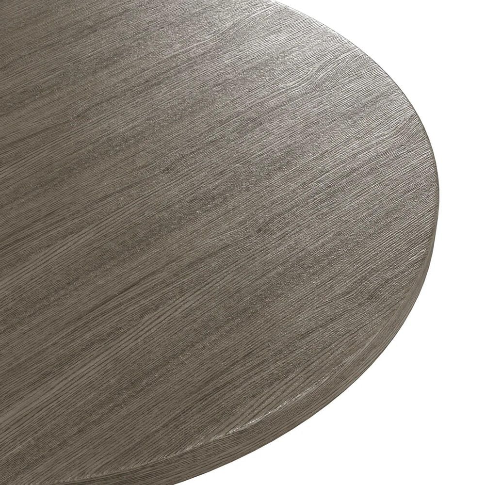 Leisuremod LeisureMod Verve Collection 27 Round Dining Table, Brushed Chrome Base with Dark Maple MDF Top, , large