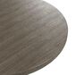 Leisuremod LeisureMod Verve Collection 27 Round Dining Table, Brushed Chrome Base with Dark Maple MDF Top, , large