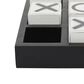 Maple and Jade 4" x 14" Tic Tac Toe Game Set in Black and White, , large