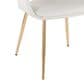 Lumisource Curvo Arm Chair with White Upholstered in Gold (Set of 2), , large