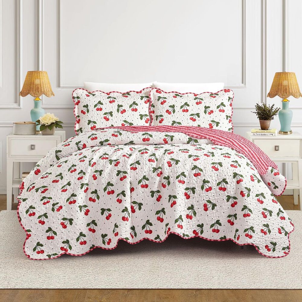 Peking Handicraft CHERRY FQ QUILT SET-3PC, , large
