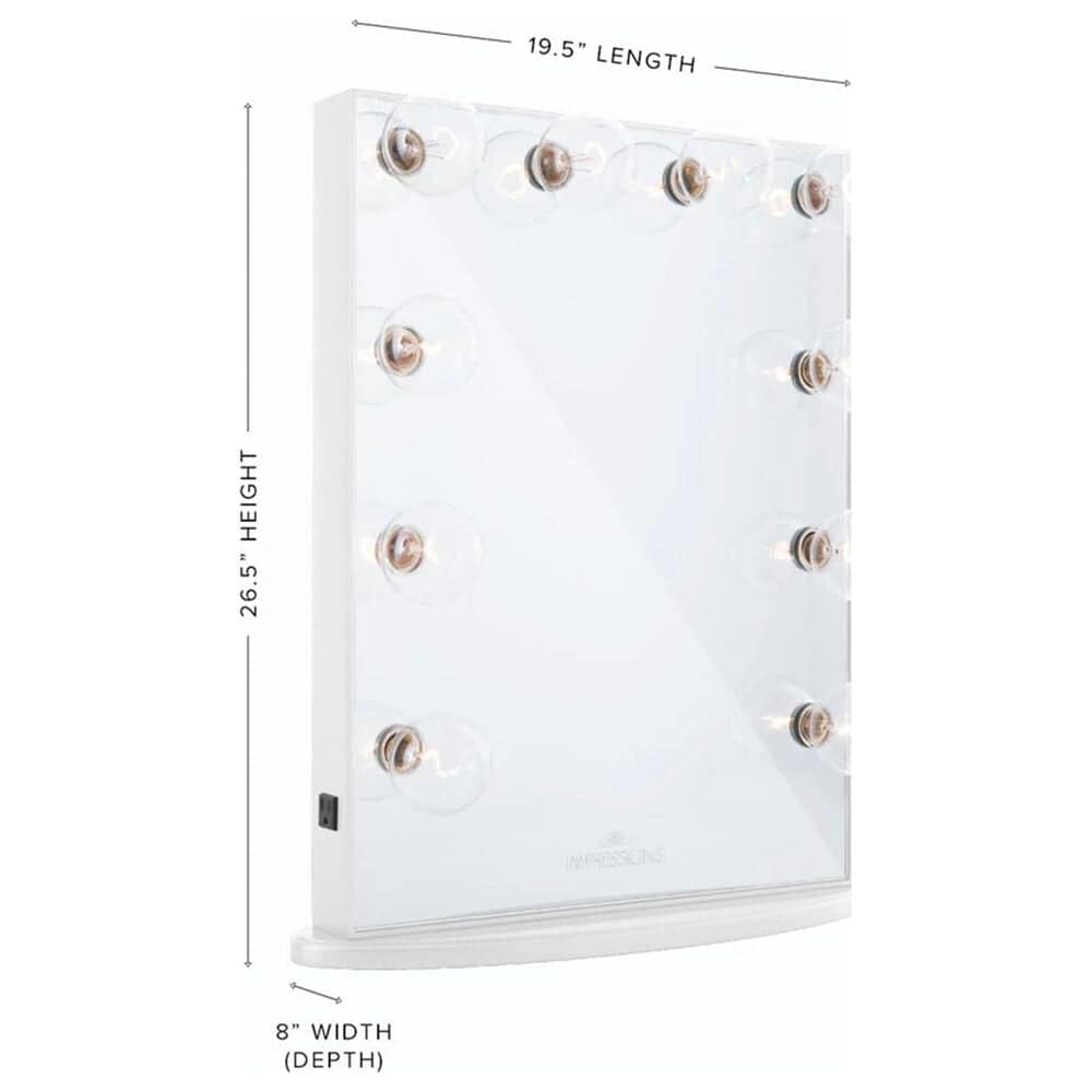 Impressions Vanity Hollywood Glow Vanity Mirror In Glossy White Nebraska Furniture Mart