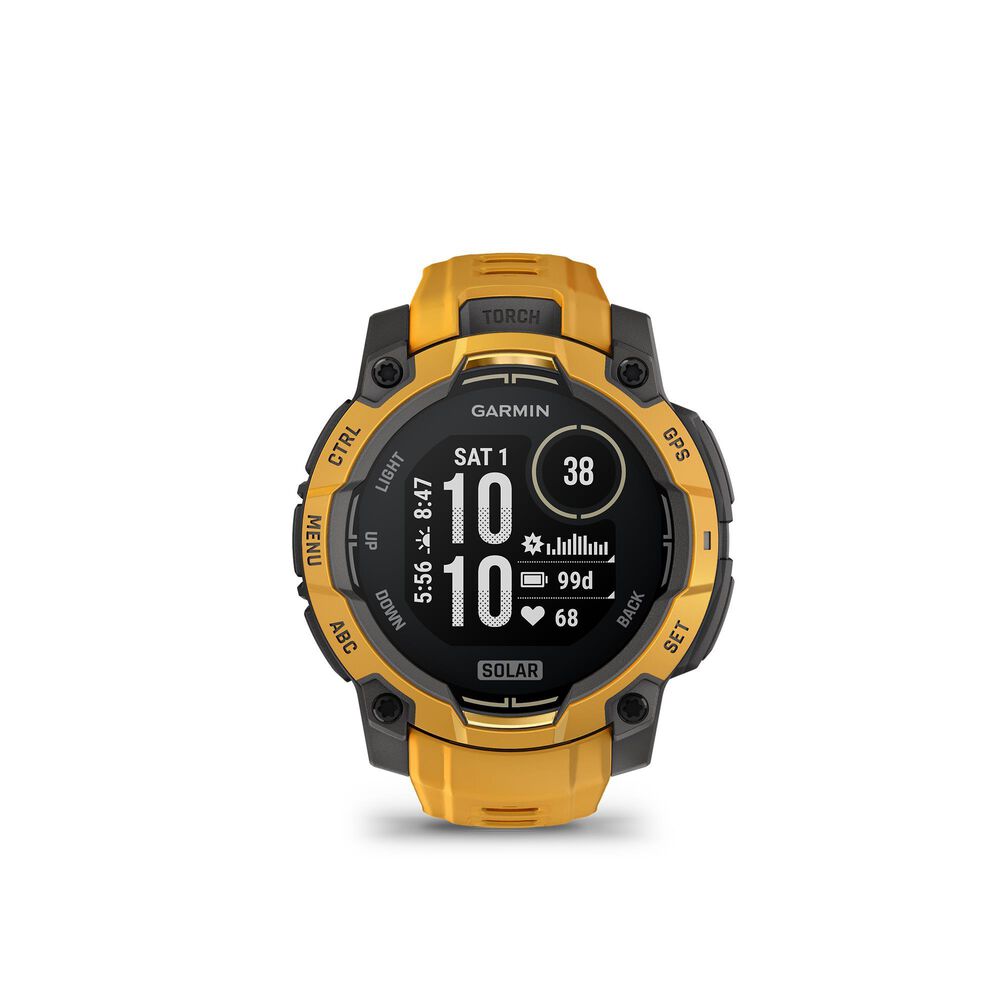 Garmin Instinct 3   45 mm, Solar Sunburst with Sunburst/Gray Band, , large