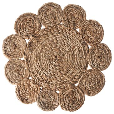 L.R. Home 15" Scallop Placemat in Natural, , large