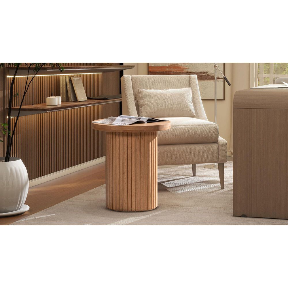 Jennifer Taylor Home Bolin Accent Side Table in Light Natural Brown, , large