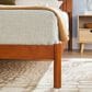 Walker Edison Cama Queen Platform Bed with Slatted Headboard in Brown, , large