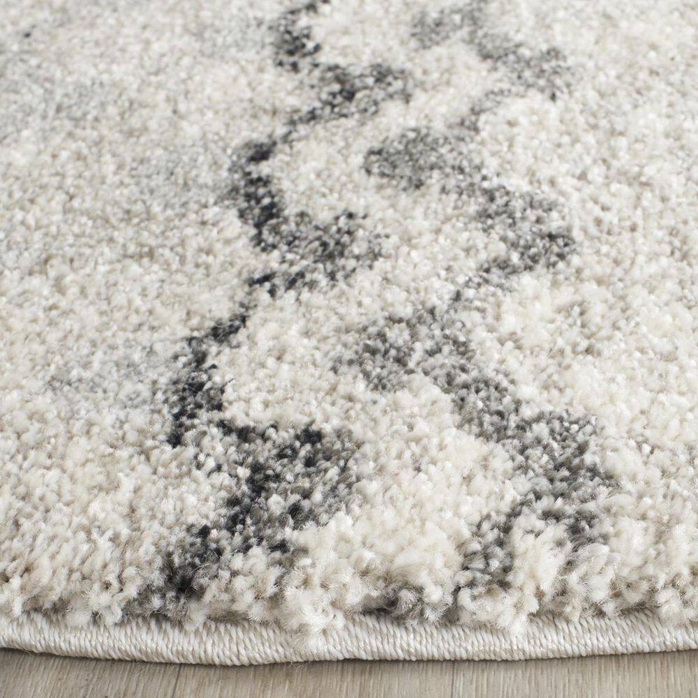 Safavieh Retro RET2136-1180 4&#39; Round Cream and Grey Area Rug, , large