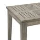 Hearth and Haven Hampton Outdoor Square Side Table with Slatted Top in Grey, , large
