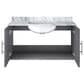 Lexora Home Geneva 36" Single Bathroom Vanity in Dark Grey with 2 cm White Carrara Marble Top and Rectangular Sink, , large