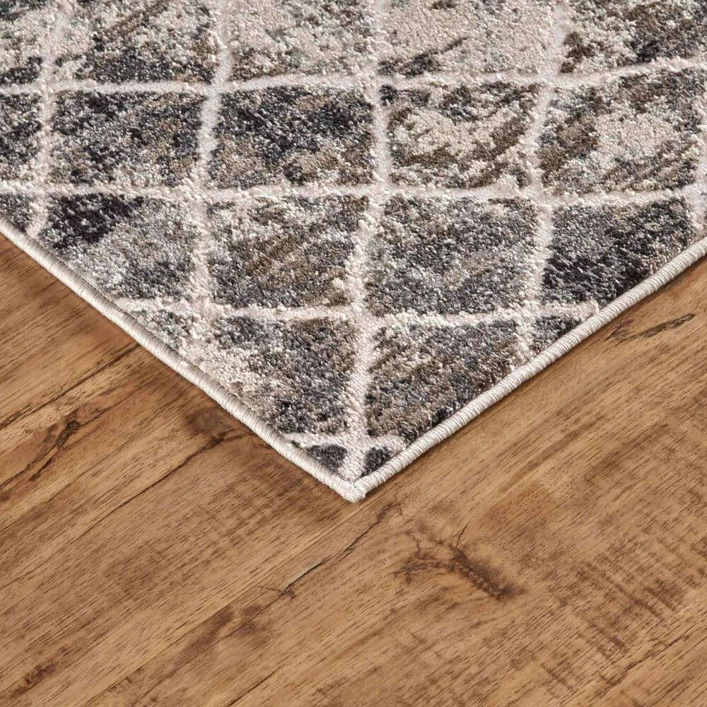 Feizy 3873F Kano Ivory / Gray 2&#39;2&quot; x 3&#39; Area Rug, , large