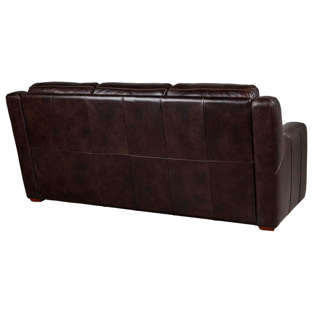 Bordeaux &amp; Co 3-Piece Stationary Leather Living Room Set in Berlin Dark Brown, , large