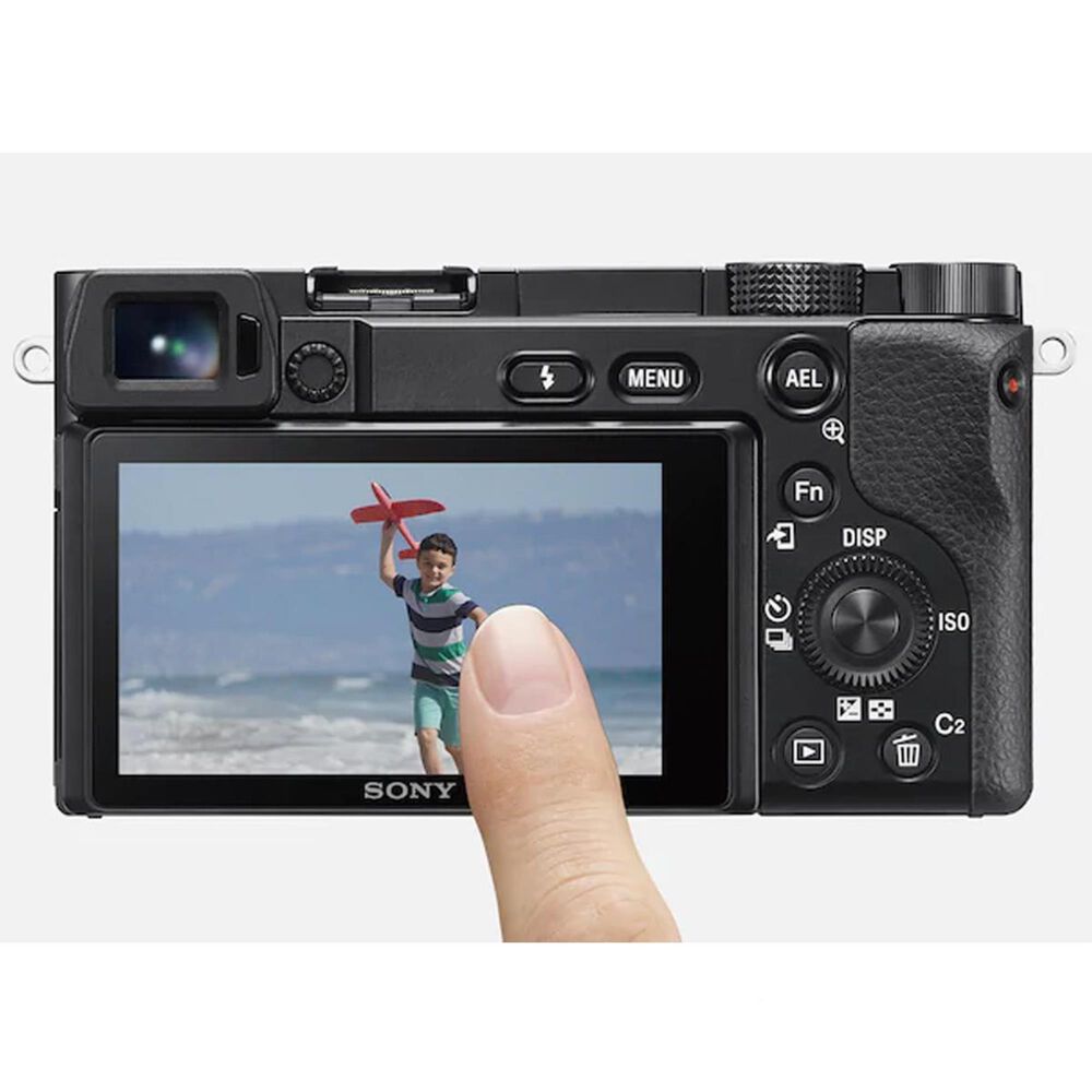 Sony Alpha 6100 Mirrorless Camera 2-Lens Kit with E PZ 16-50mm and E 55-210mm Lenses in Black, , large