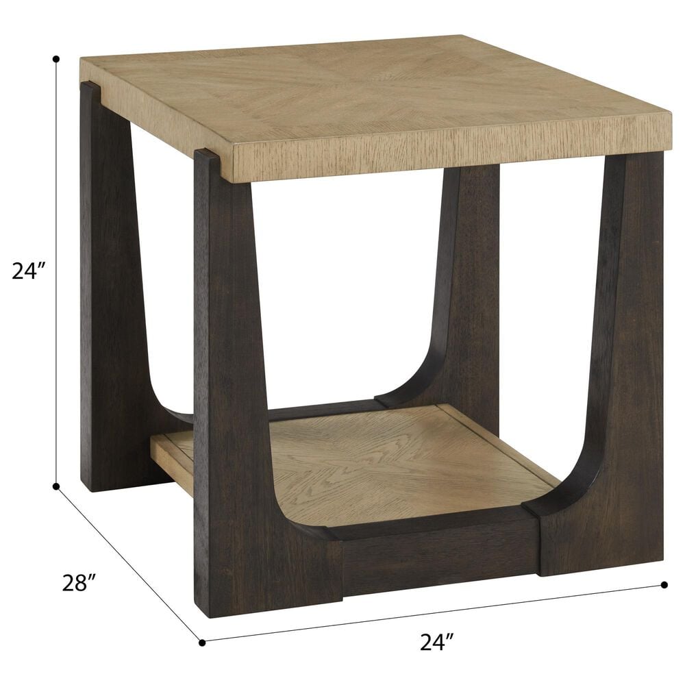 Golden Wave Furniture Sutton Place End Table in Caramel and Cocoa, , large