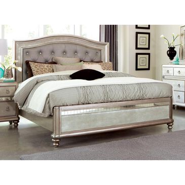 Pacific Landing Bling Game California King Bed in Metallic Platinum, , large