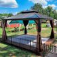 HOMLUX 10" x 14" Hardtop gazebo with double roof in Bronze, , large