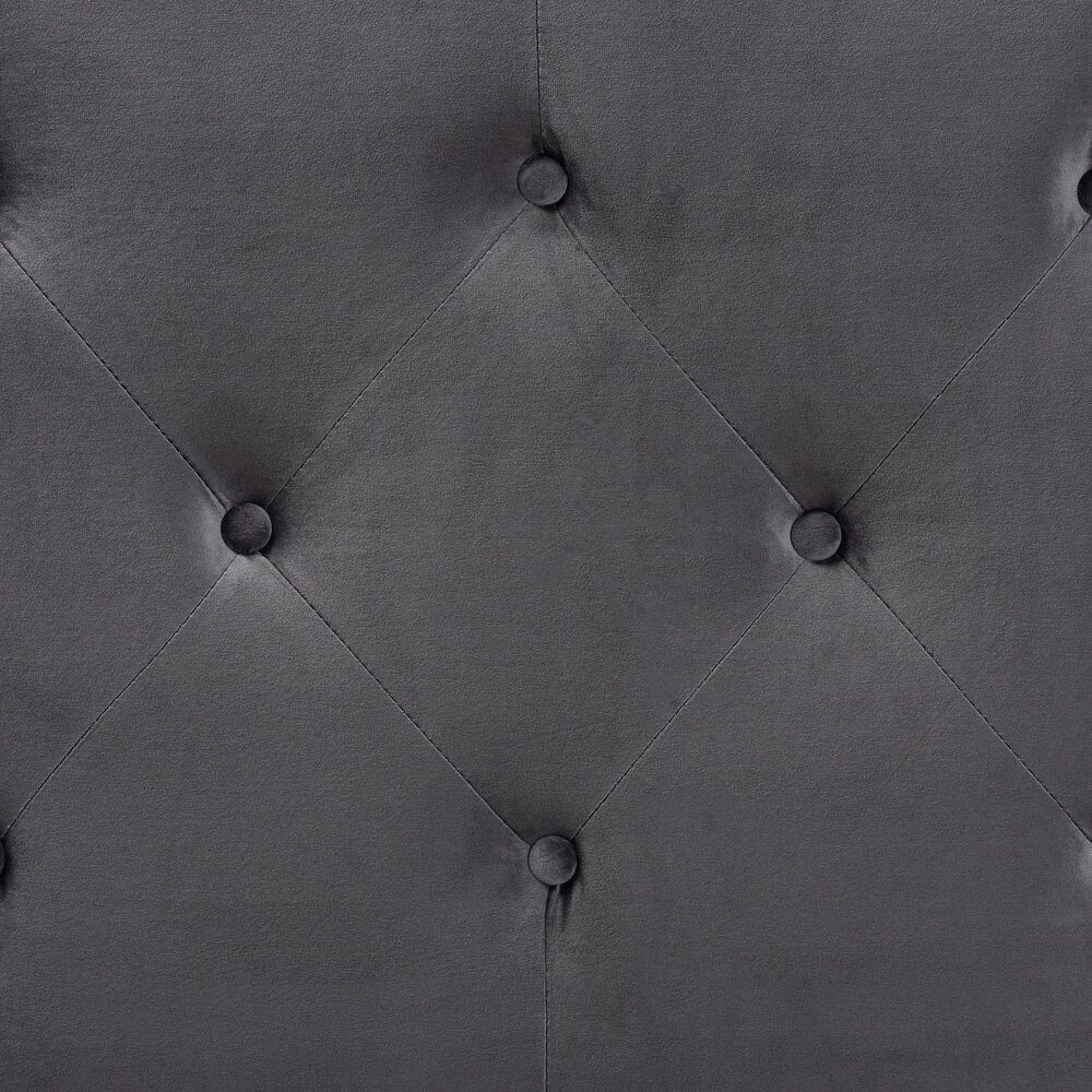 Baxton Studio Gregory Full Upholstered Headboard in Grey, , large