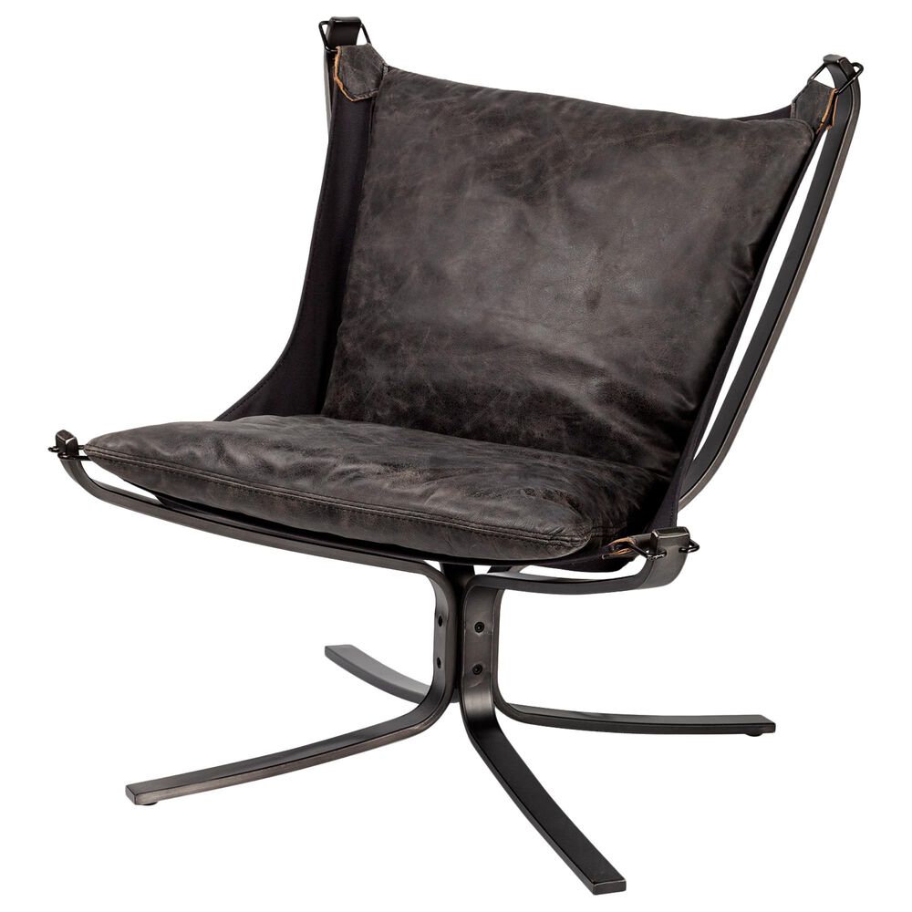 Mercana Colarado Lounge Chair in Black Leather, , large