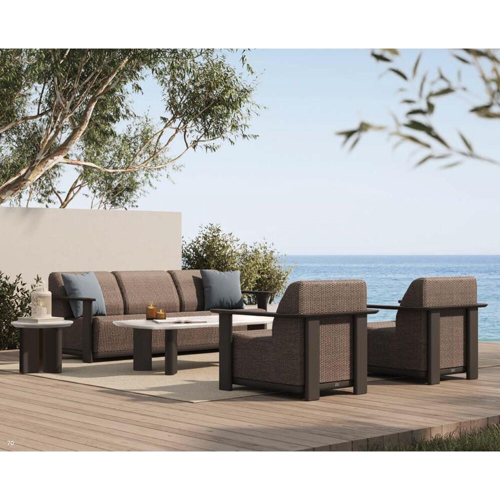 Ebel Outdoor Furniture Corte Patio Club Chair in Cocoa and Hazel, , large