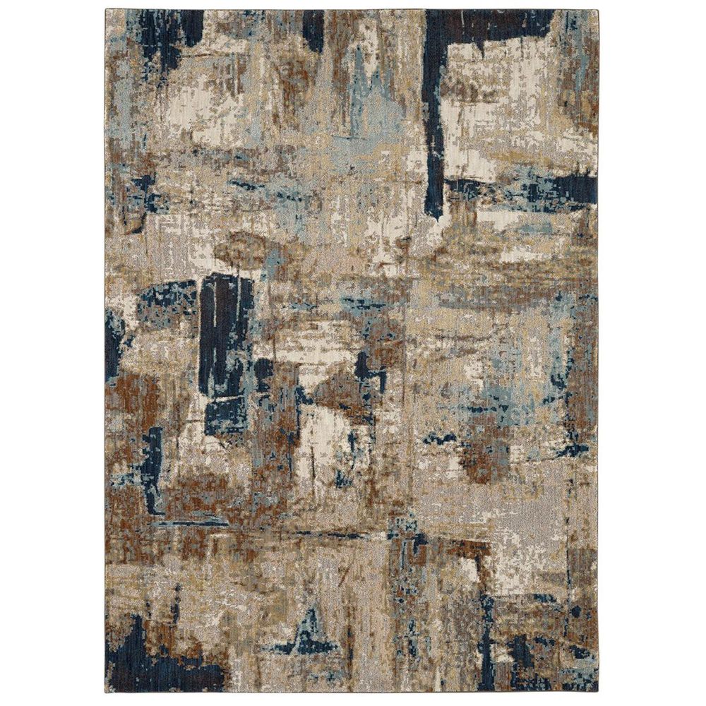 Karastan Intrigue Envision 91201-60110 8" x 11" Aquamarine Area Rug, , large