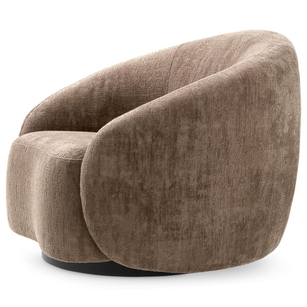 Eichholtz Amore Swivel Chair in Avelin Brown, , large