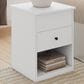 HOMLUX 1-Drawer Lift Top Nightstand in Solid White, , large