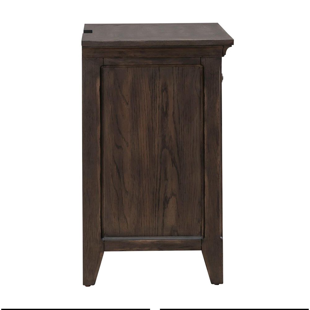 Belle Furnishings Paradise Valley Upholstered Bed and 2 Nightstands in Saddle Brown, , large