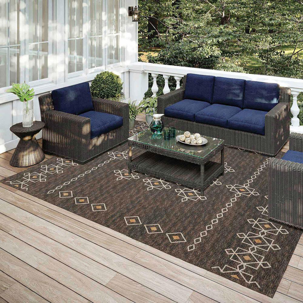 Dalyn Rug Company Sedona 5&#39; x 7&#39;6&quot; Fudge Indoor/Outdoor Area Performance Rug, , large